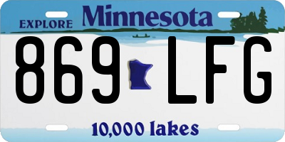 MN license plate 869LFG