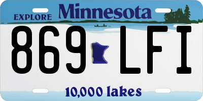MN license plate 869LFI