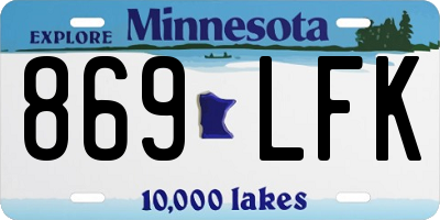 MN license plate 869LFK