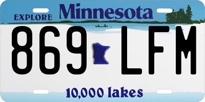 MN license plate 869LFM