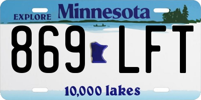 MN license plate 869LFT