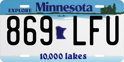MN license plate 869LFU