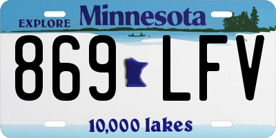 MN license plate 869LFV