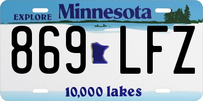 MN license plate 869LFZ