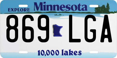 MN license plate 869LGA