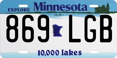 MN license plate 869LGB