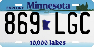 MN license plate 869LGC