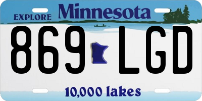 MN license plate 869LGD