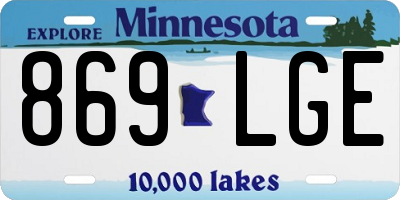 MN license plate 869LGE