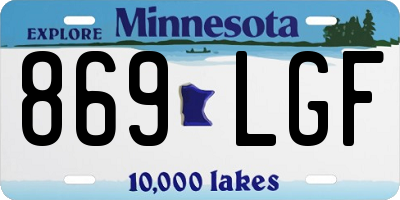 MN license plate 869LGF