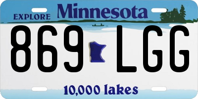 MN license plate 869LGG