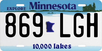 MN license plate 869LGH