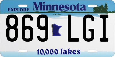 MN license plate 869LGI