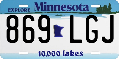 MN license plate 869LGJ