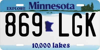 MN license plate 869LGK