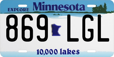 MN license plate 869LGL