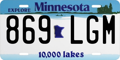MN license plate 869LGM