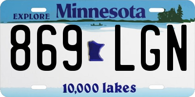 MN license plate 869LGN