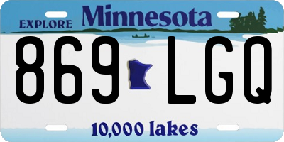 MN license plate 869LGQ