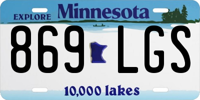 MN license plate 869LGS