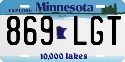 MN license plate 869LGT