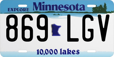 MN license plate 869LGV
