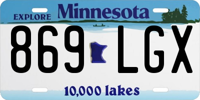 MN license plate 869LGX