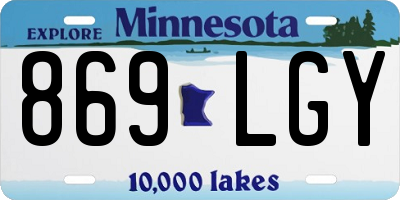 MN license plate 869LGY