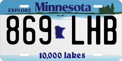 MN license plate 869LHB