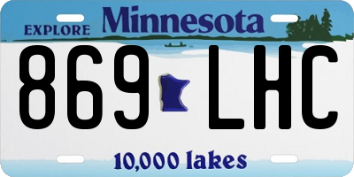 MN license plate 869LHC