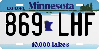 MN license plate 869LHF