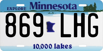 MN license plate 869LHG