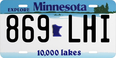 MN license plate 869LHI