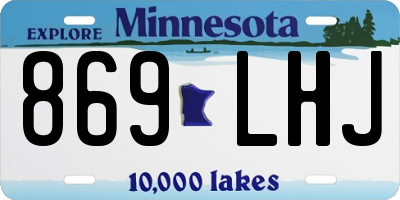 MN license plate 869LHJ