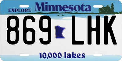 MN license plate 869LHK