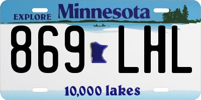 MN license plate 869LHL