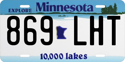 MN license plate 869LHT