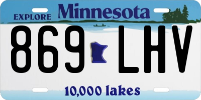 MN license plate 869LHV