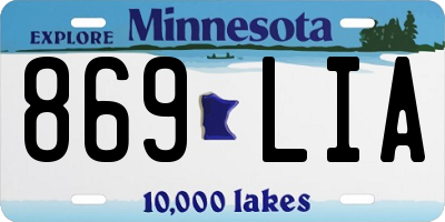 MN license plate 869LIA