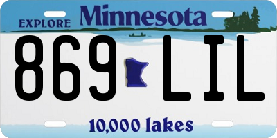MN license plate 869LIL