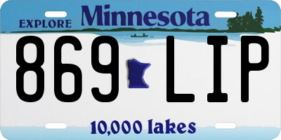 MN license plate 869LIP