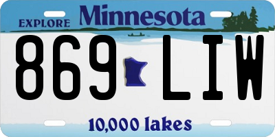 MN license plate 869LIW