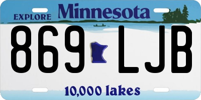 MN license plate 869LJB