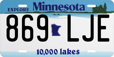 MN license plate 869LJE
