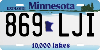MN license plate 869LJI