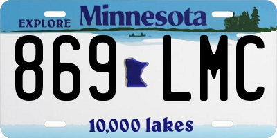 MN license plate 869LMC