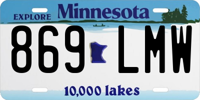 MN license plate 869LMW