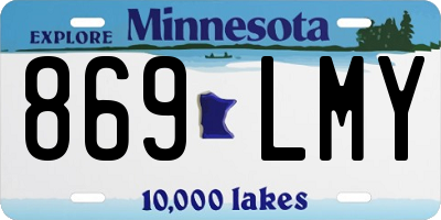 MN license plate 869LMY