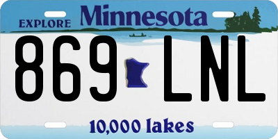 MN license plate 869LNL