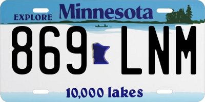 MN license plate 869LNM